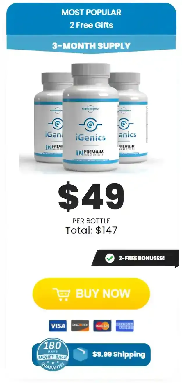 iGenics 3 bottles Pricing